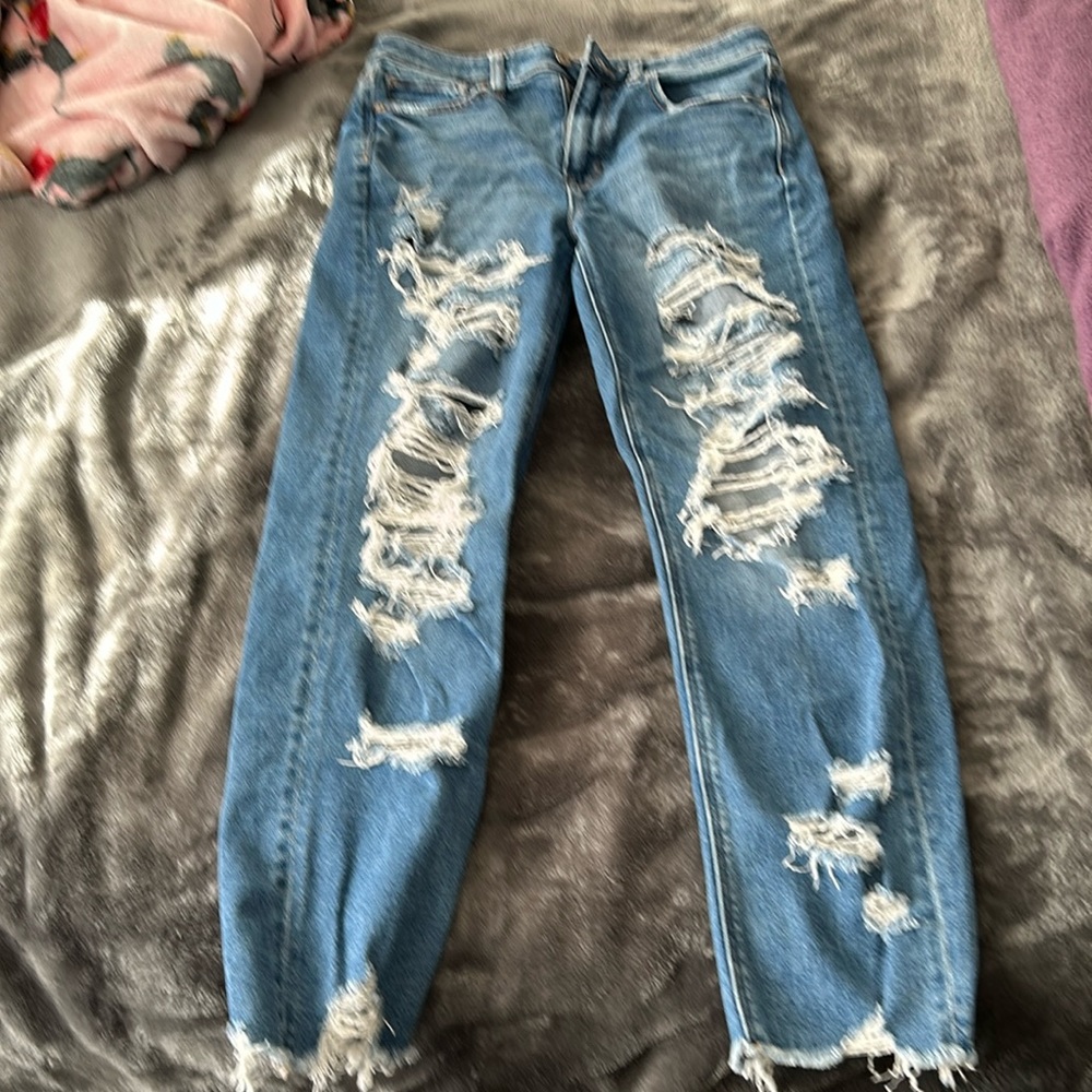 American Eagle mom jeans size 8 like new